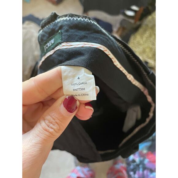 J. Crew Corduroy Pants Trousers Black Size 4 - Picture 6 of 7